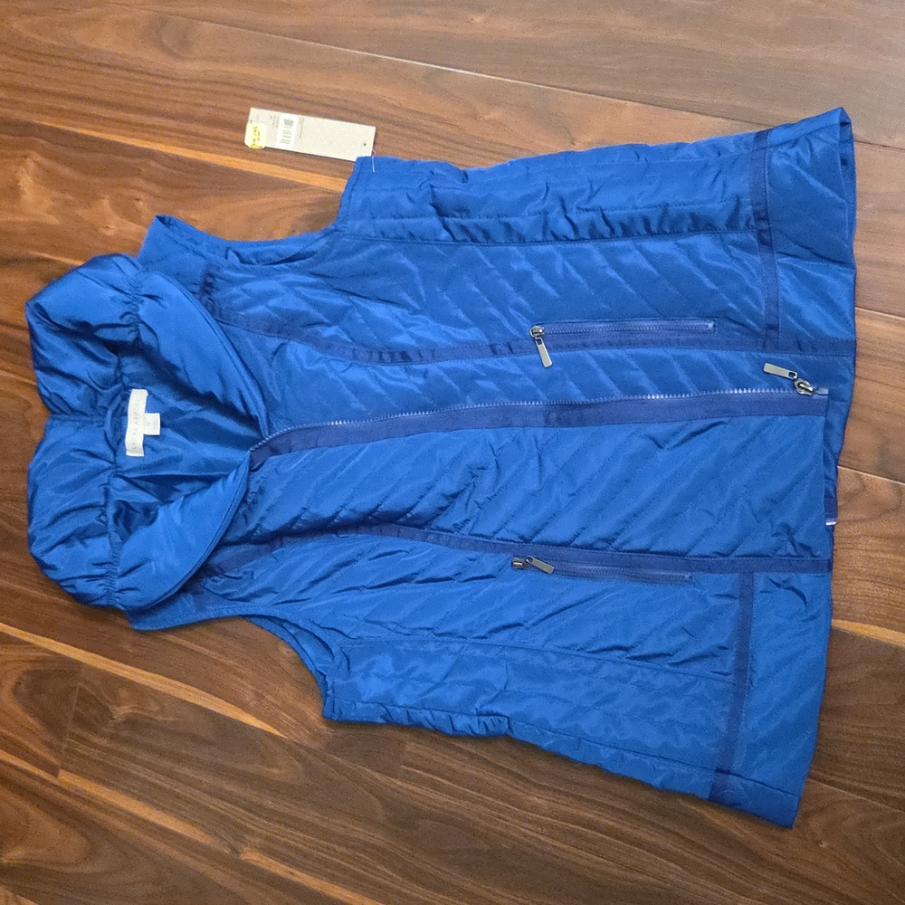 Laura Ashley Royal Blue Quilted Vest, Size 1X, NWT